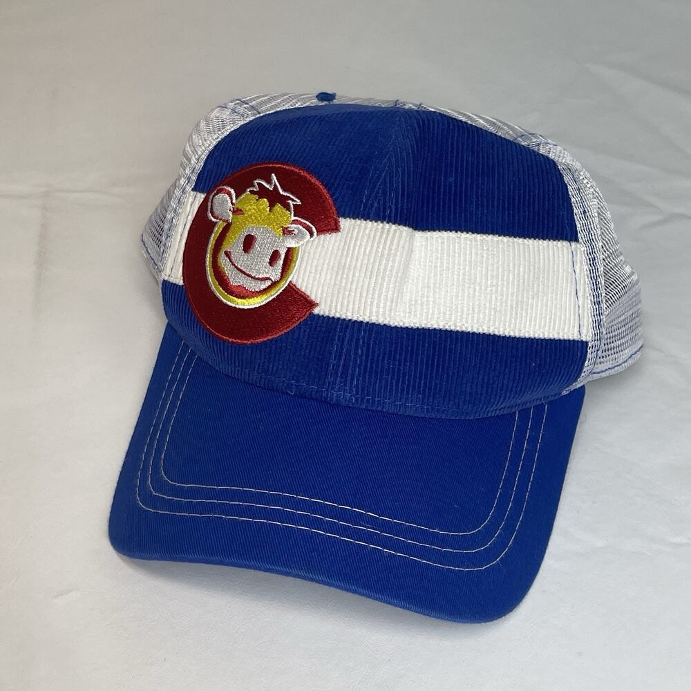 Sweet Cow Ice Cream Hat Colorado State Corduroy Trucker Snapback Blue Vintage - Picture 2 of 9